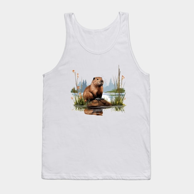 I Love Beaver Tank Top by zooleisurelife